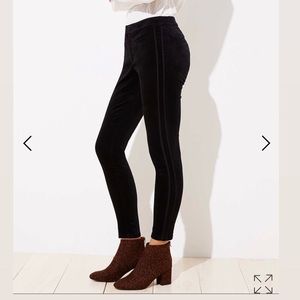 Ann Taylor Loft Curvey Velvet Tuxedo Pants